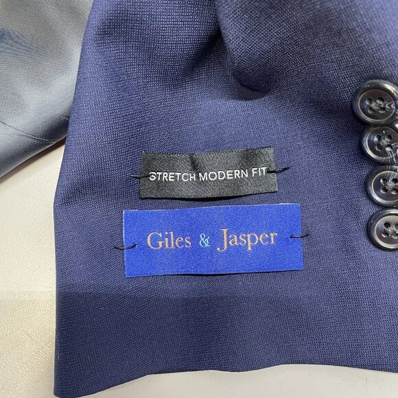 Giles & Jasper Men’s Modern Wool Stretch 2-Piece Suit - Picture 2 of 12